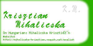 krisztian mihalicska business card